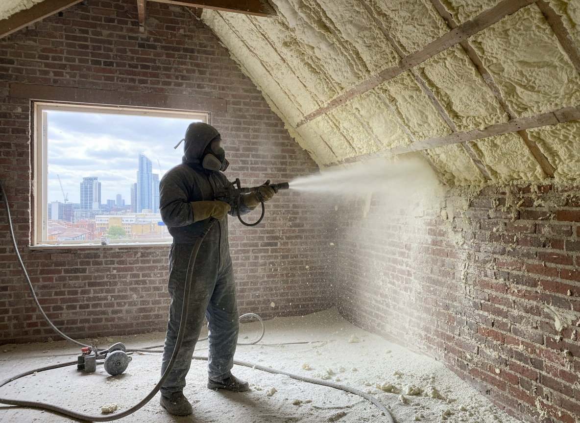 Sand Blasting Spray Foam Insulation Removal in Croydon, Greater London
